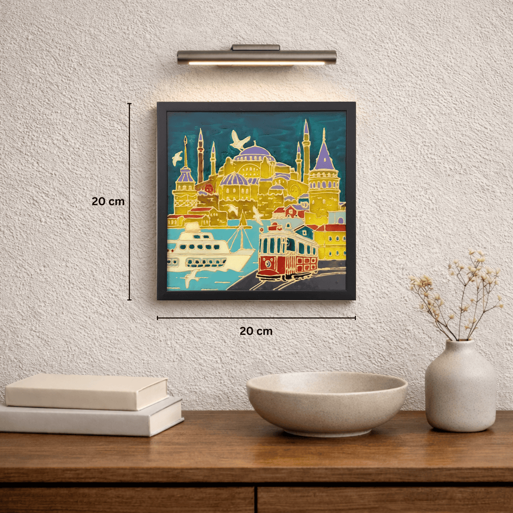 Istanbul crossing on a wall